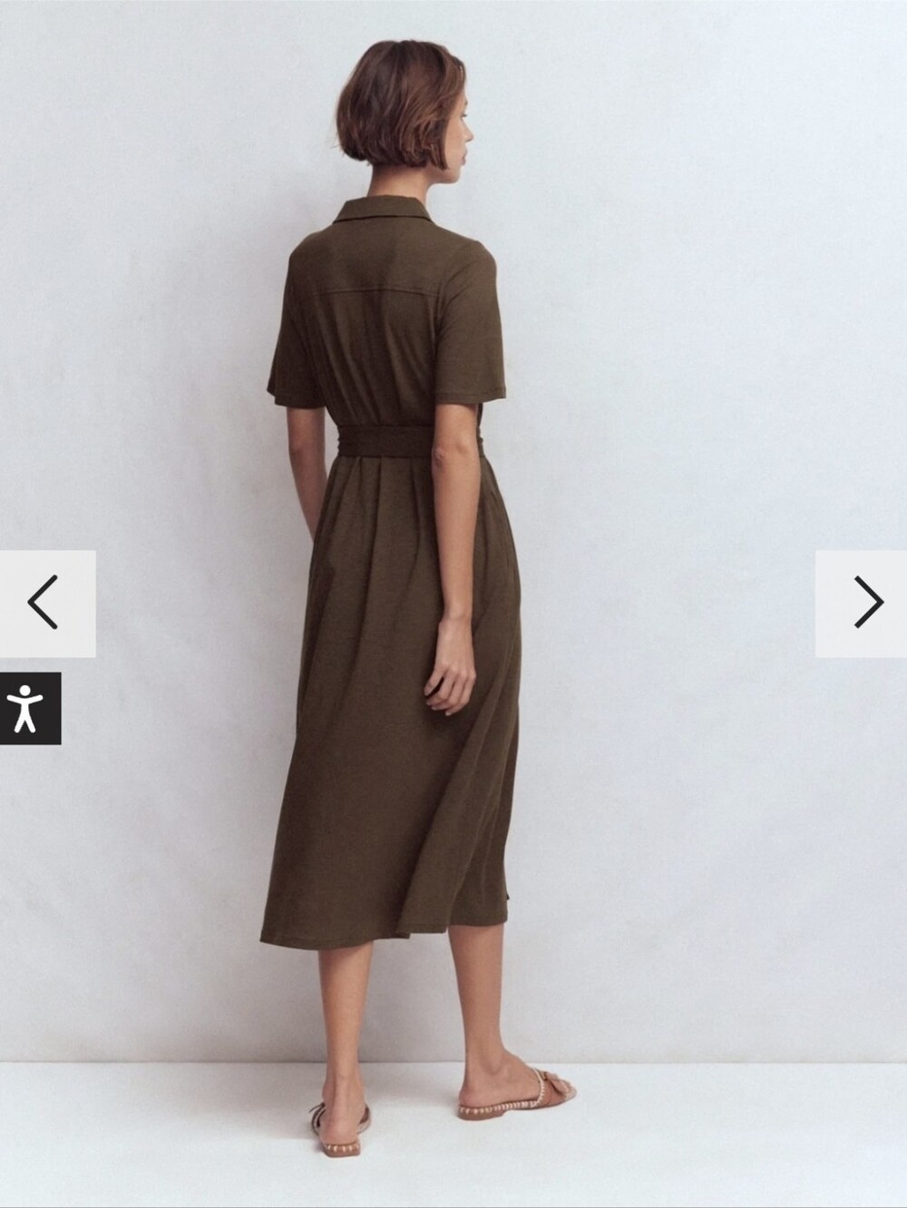 NWT Boden MAVIS Midi Shirt Dress 10 PETITE Bitter Chocolate - Picture 5 of 12